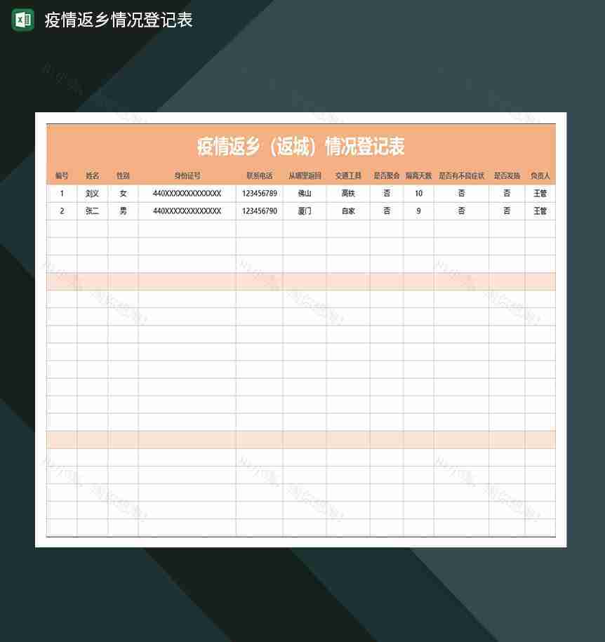 疫情返乡返城情况登记表-1