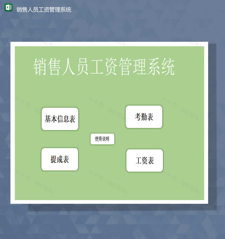 公司员工工作提成销售人员工资管理系统Excel模板-1