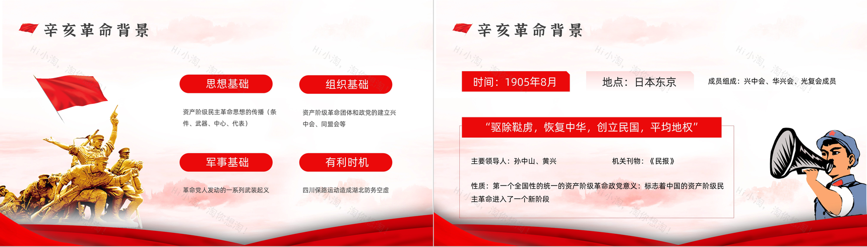 中国民主革命纪念活动辛亥革命110周年历史知识学习教育PPT模板-4