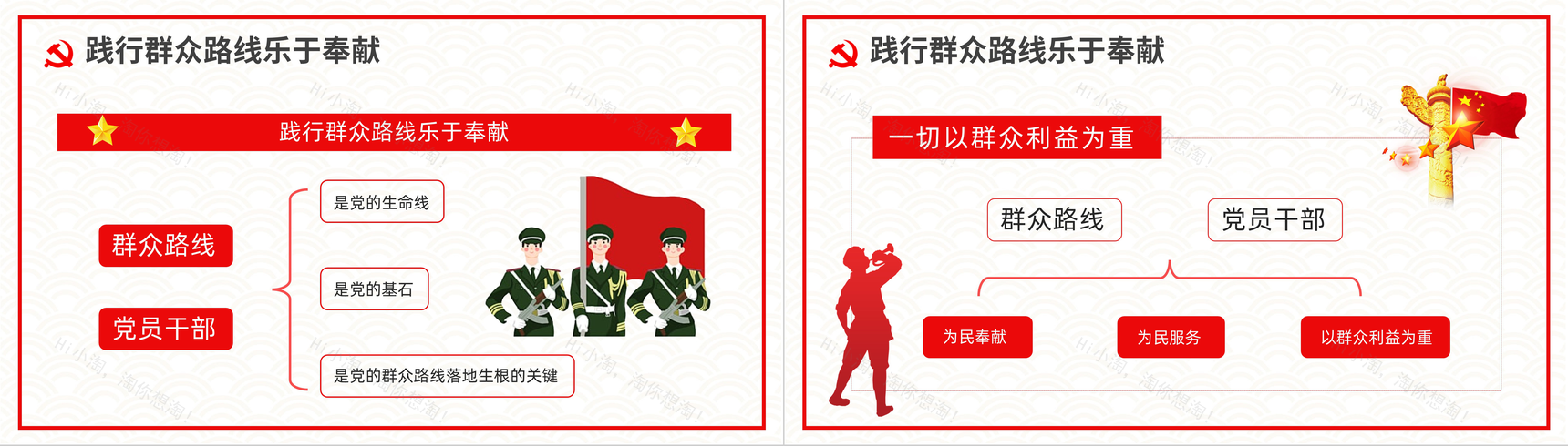 基层党政机关我是党员我奉献做新时代合格党员知识培训讲座PPT模板-3