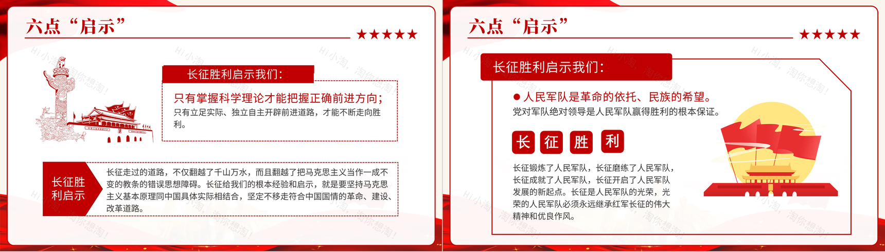 弘扬长征精神主题班会纪念长征胜利专题讲座学习心得PPT模板-13
