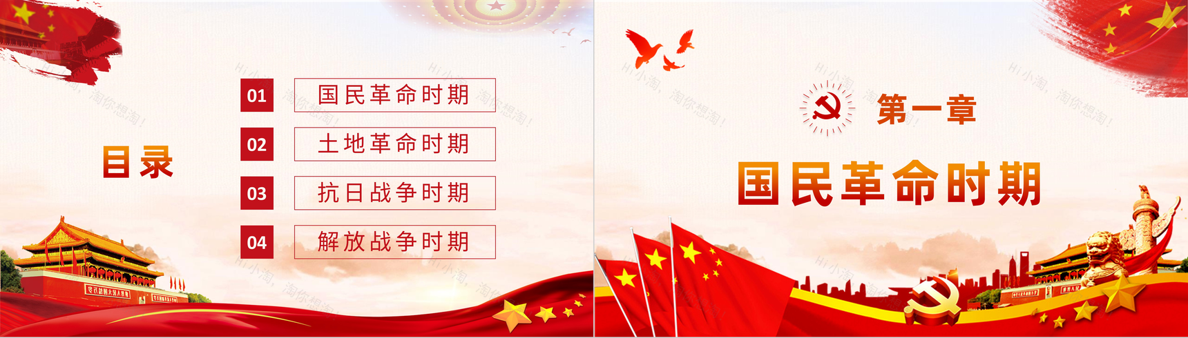 党史时间线梳理党的光辉发展历程回顾各个时期历史意义学习PPT模板-2