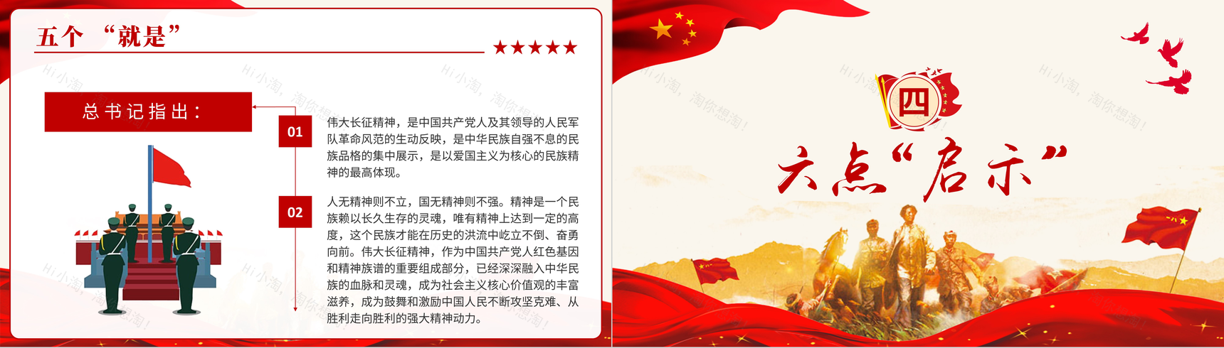 弘扬长征精神主题班会纪念长征胜利专题讲座学习心得PPT模板-10