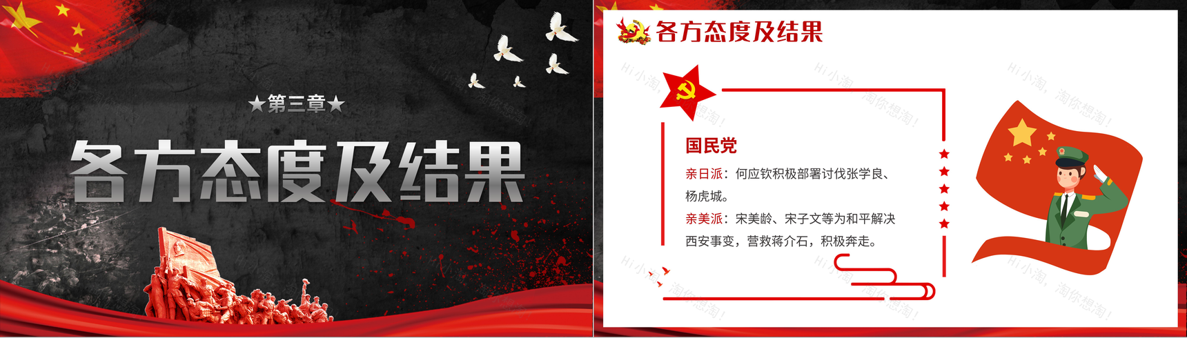 黑色党政风纪念西安事变爱国教育PPT模板-10