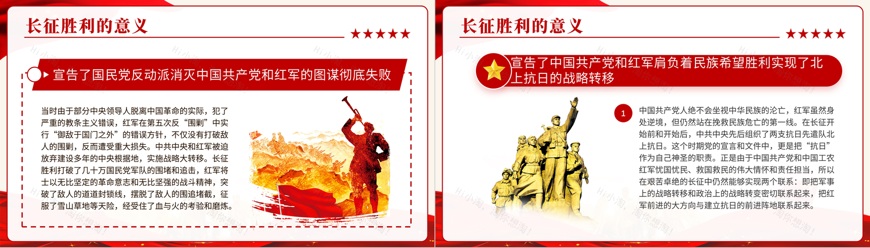 弘扬长征精神主题班会纪念长征胜利专题讲座学习心得PPT模板-4