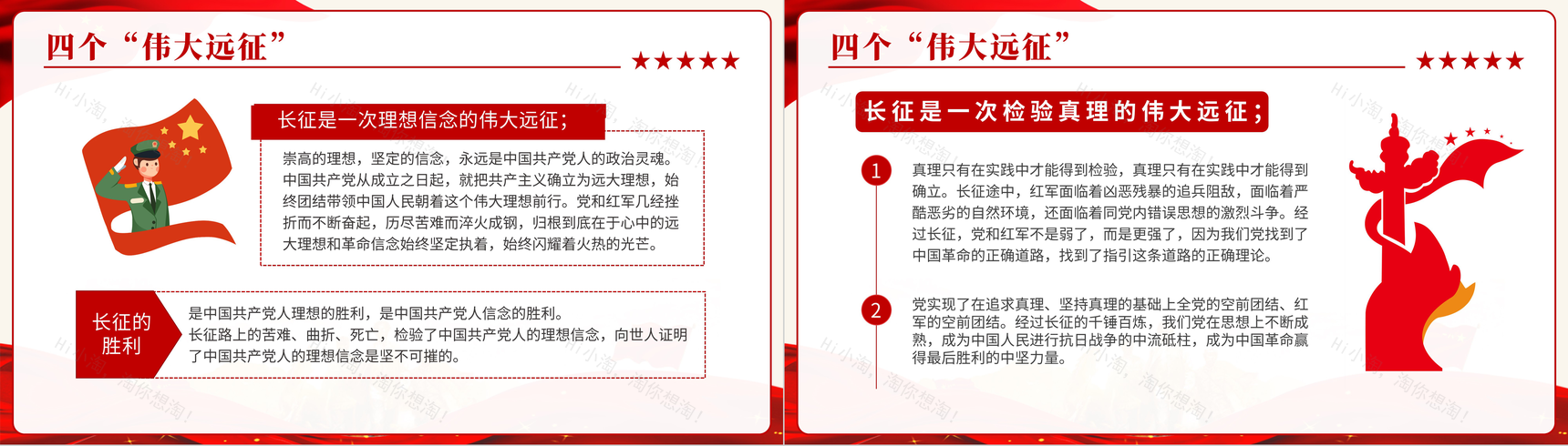 弘扬长征精神主题班会纪念长征胜利专题讲座学习心得PPT模板-7