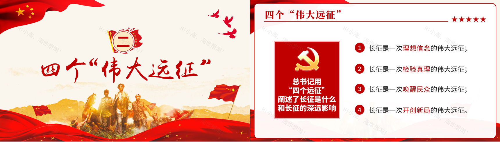 弘扬长征精神主题班会纪念长征胜利专题讲座学习心得PPT模板-6