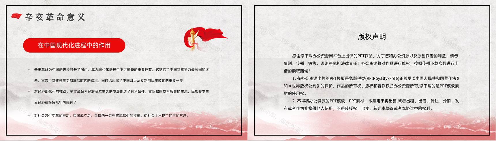 10月10日辛亥革命110周年纪念日活动宣传学校教育培训PPT模板-11