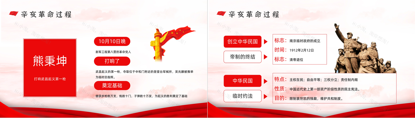 中国民主革命纪念活动辛亥革命110周年历史知识学习教育PPT模板-6