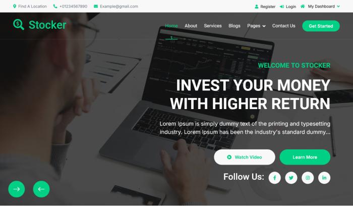 资产投资交易管理网站模板