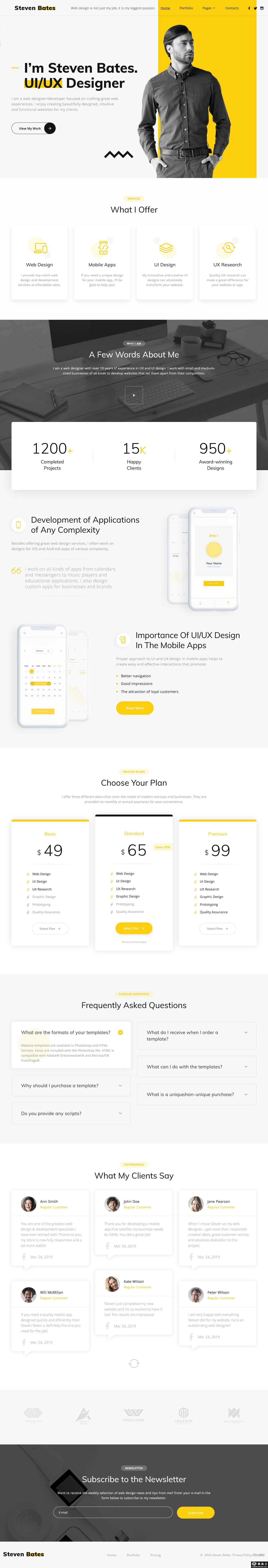 顶尖UI设计师工作室网站模板-PC预览