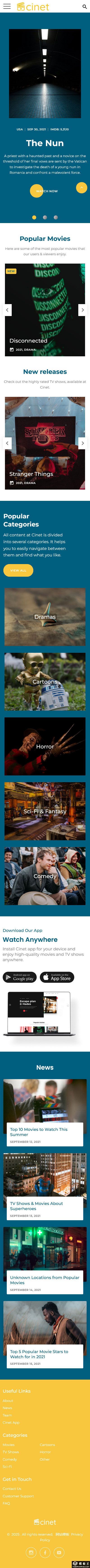 电影分享平台APP网站模板-手机预览