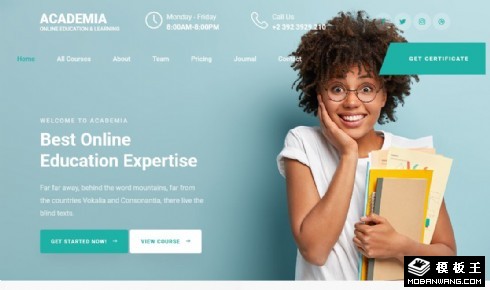 学术教育研究响应式网页模板