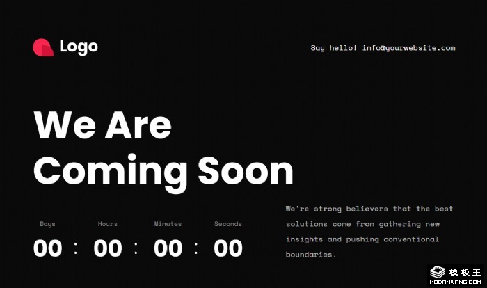 黑色团队倒计时网页模板