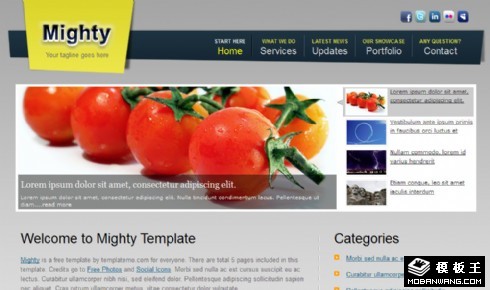 机构服务最新动态网页模板