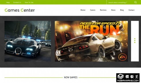 游戏中心响应式网页模板