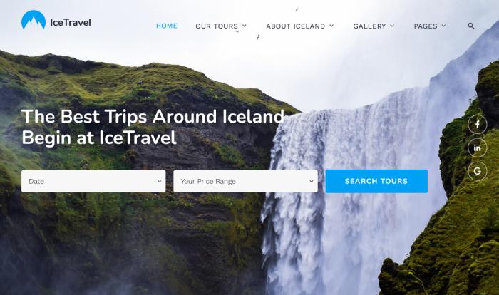 冬季全景探索之旅网站模板