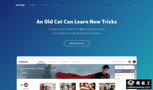 启动项目团队介绍响应式网页模板