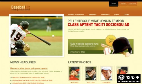 棒球运动训练网页模板