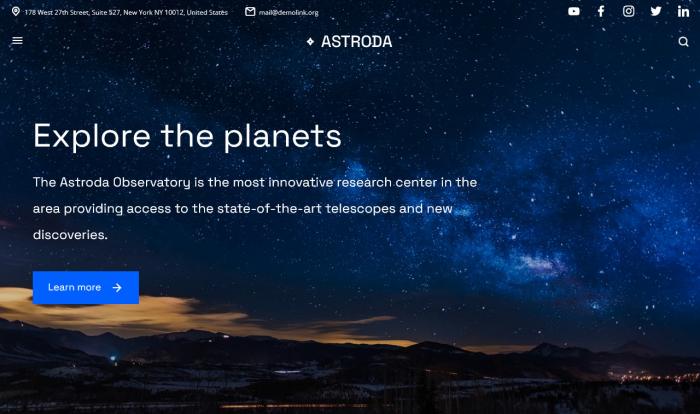 专属天文台网站模板