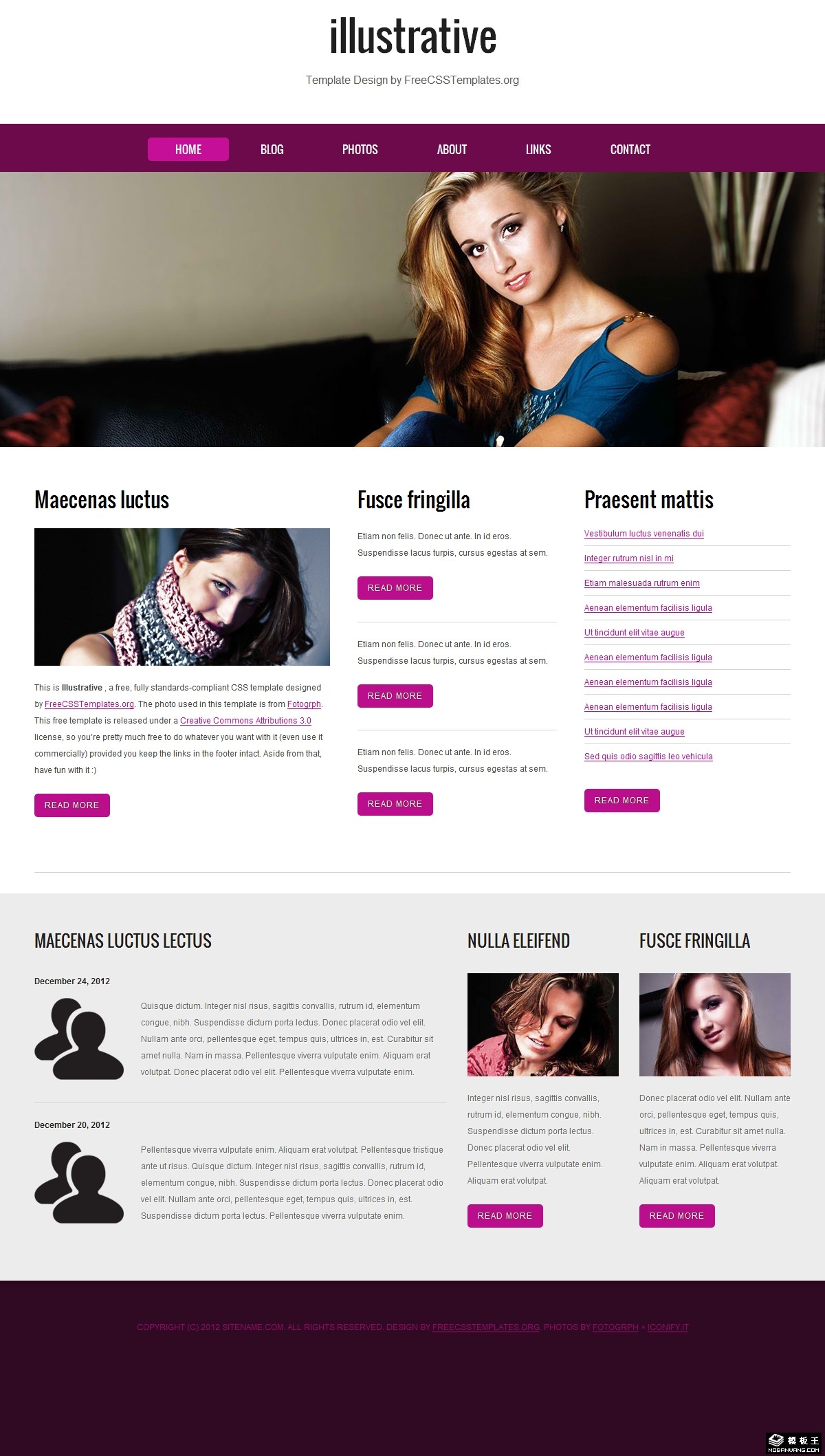 国际模特经纪介绍网页模板