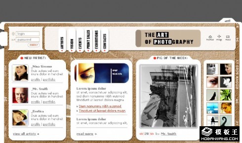 摄影团队作品展示网页模板