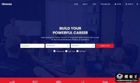 广告人才资源中心响应式网页模板