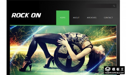 黑色摇滚音乐网页模板