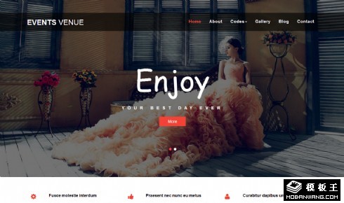 婚礼场景策划展示响应式网页模板