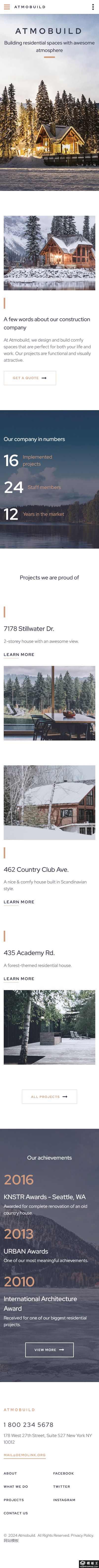 建筑公司专业展示网站模板-手机预览