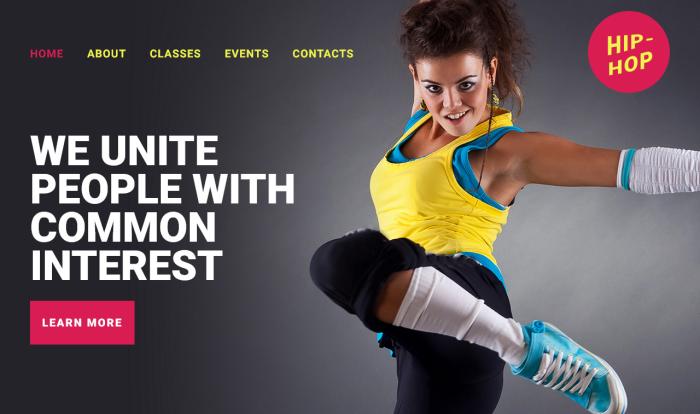 专业街舞工作室着陆页模板