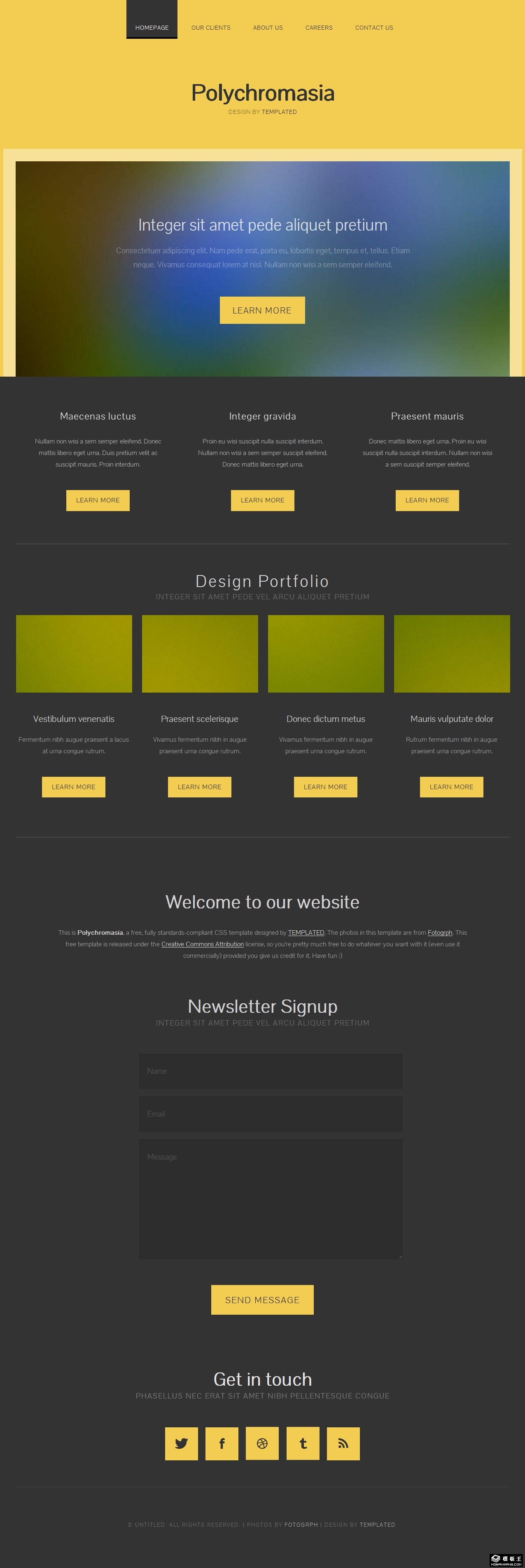 黄黑移动设备信息网页模板