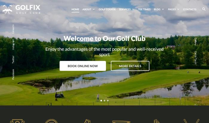 高尔夫训练赛事俱乐部网站模板