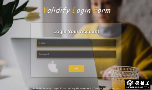 办公登录框响应式网页模板