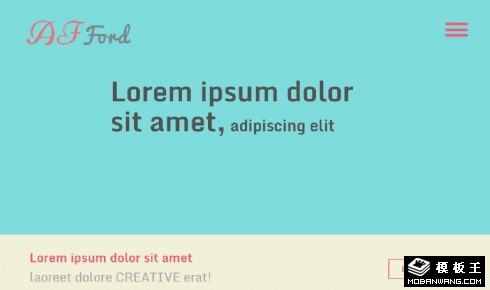 彩色扁平简约信息响应式网页模板