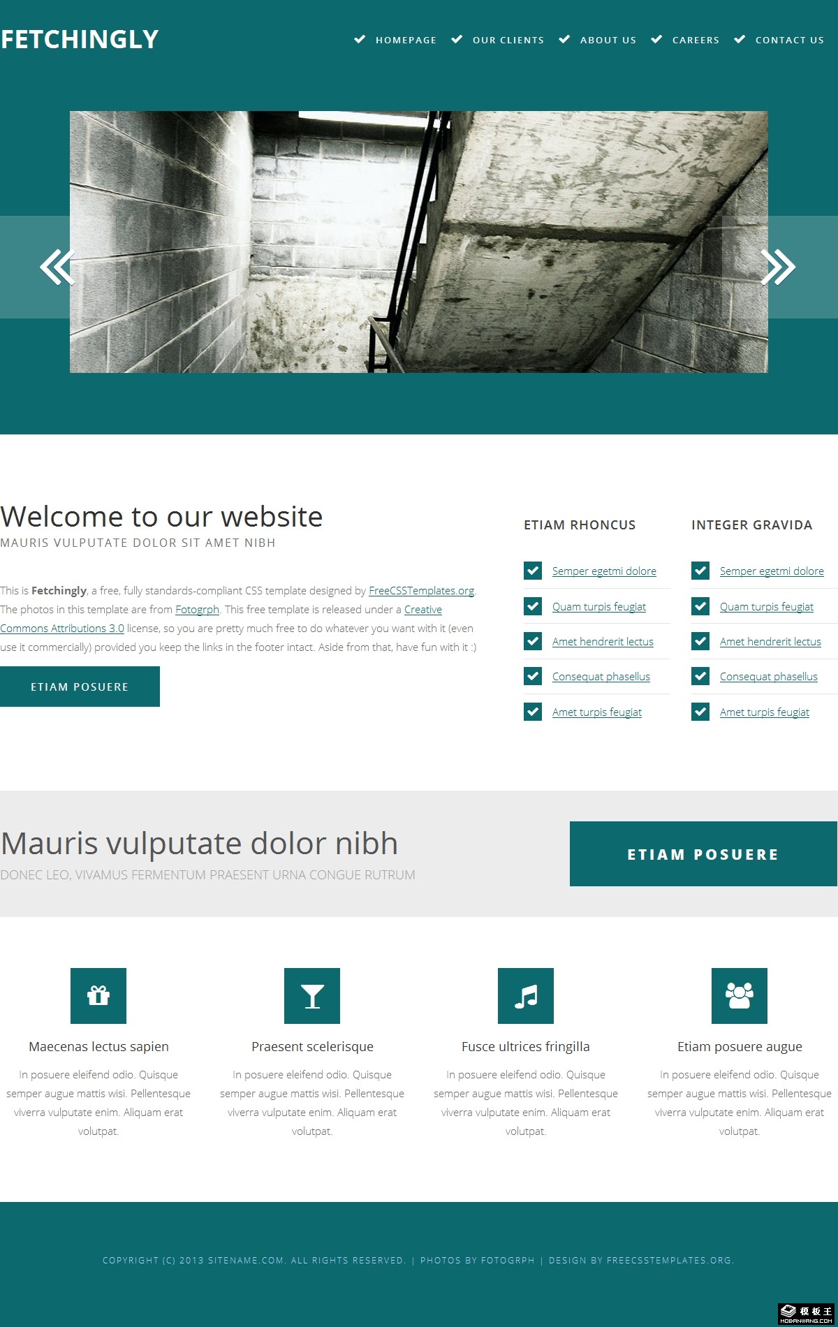 深湖绿信息展示网页模板