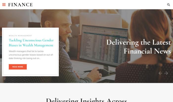 金融新闻资讯门户网站模板