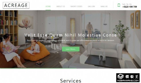 空间设计响应式网页模板