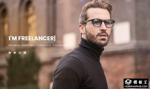 艺术设计师展示响应式网页模板