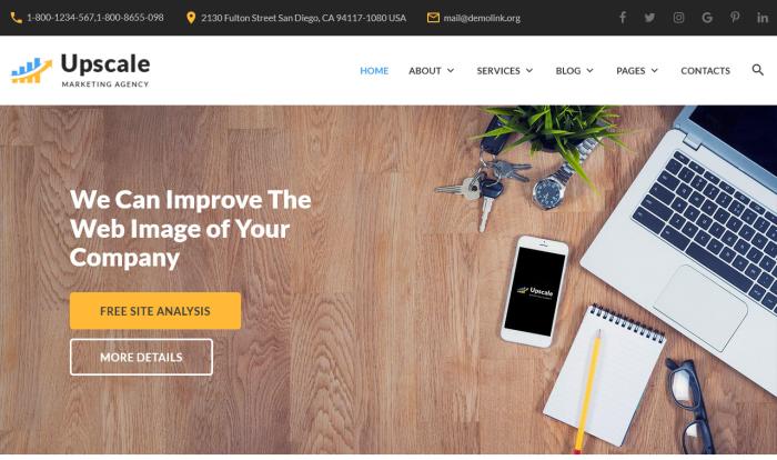 高端营销机构全方位展示网站模板