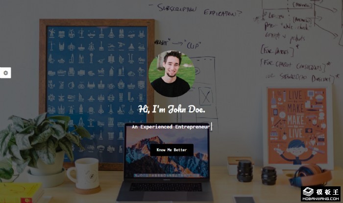 创意设计师简历展示网页模板