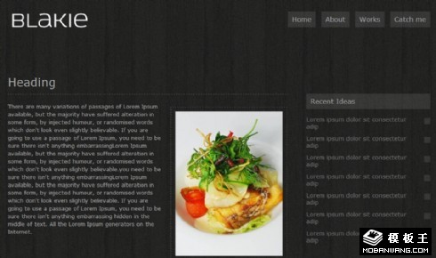 灰暗纹理信息网页模板