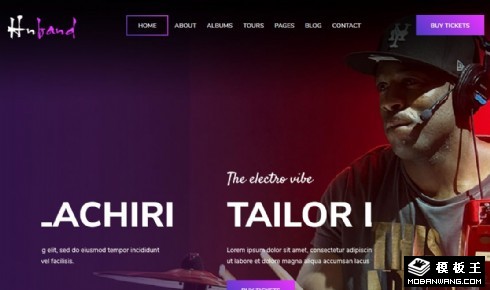 乐队专辑单曲发行响应式网站模板