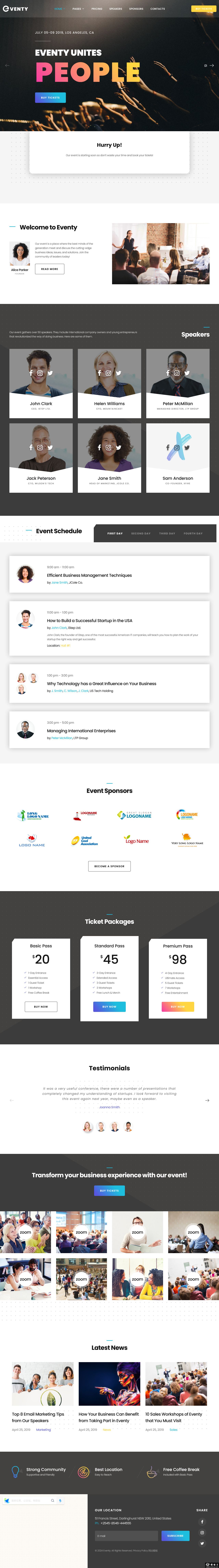 全方位活动宣传解决方案网站模板-PC预览