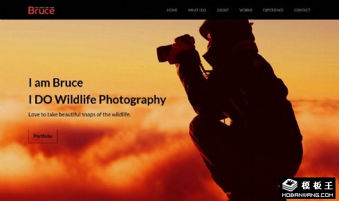 摄影师个性专业展示响应式网页模板