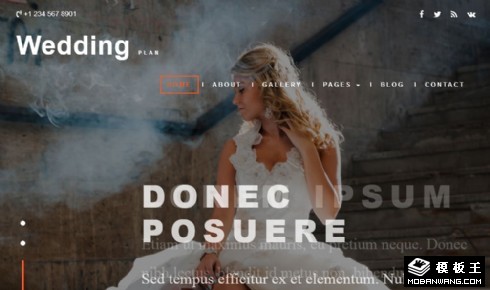 婚礼策划展示响应式网站模板
