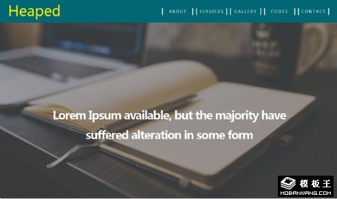 简单企业服务介绍响应式网站模板