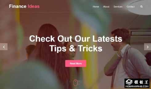 创意金融服务动态响应式网页模板