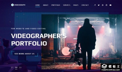 影视制作工场响应式网页模板