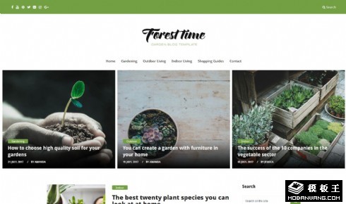 景观园艺美化blog响应式网页模板